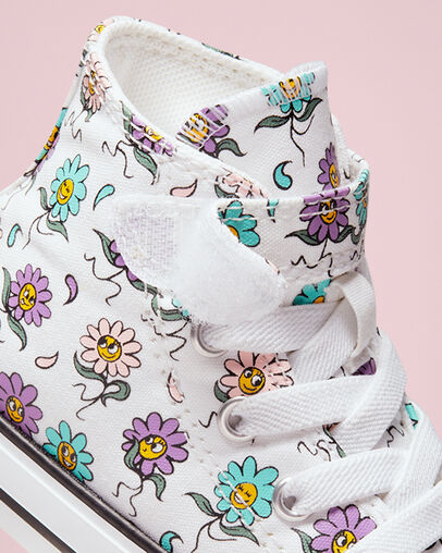 Chuck Taylor All Star Easy-On Friendly Floral White/Pixel Purple, Detail Angle View