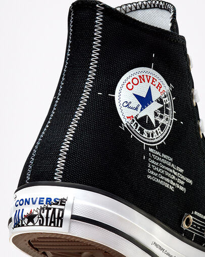 Chuck Taylor All Star Blueprint Black/High Risk Red, Detail Angle View