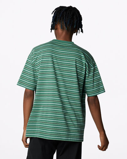 T-shirt &agrave; rayures tiss&eacute;-teint Pin sylvestre, Back View