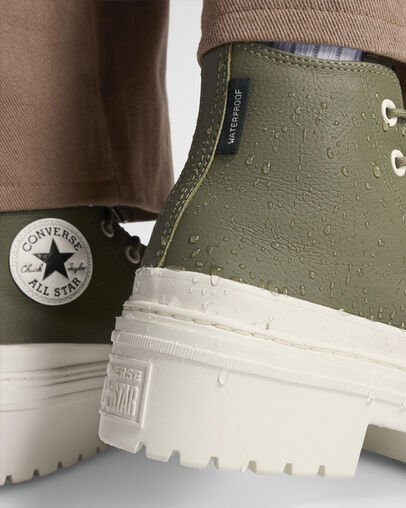 Chuck Taylor All Star Lugged Heel Platform Waterproof Utility/Garza/Negro, Reflective View