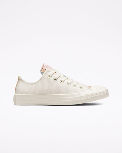 Chuck Taylor All Star Crafted Abstract Stripes Egret/Indigo Oxide/Pink Clay, Outer Side View