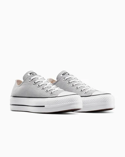 Chuck Taylor All Star Platform Canvas Grey Area/White/Black, Top and Side View