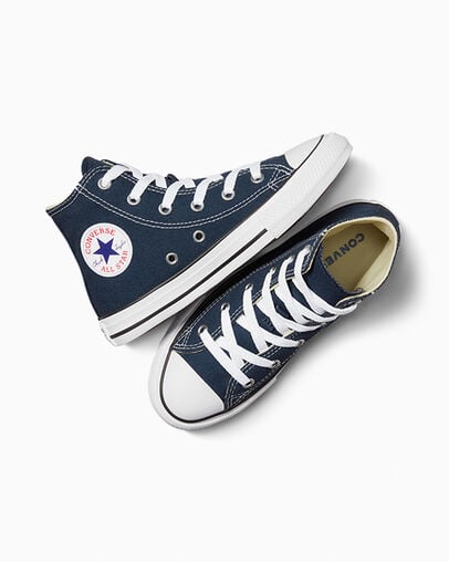 Chuck Taylor All Star Classic für Kleinkinder und Jugendliche Navy, Angled View