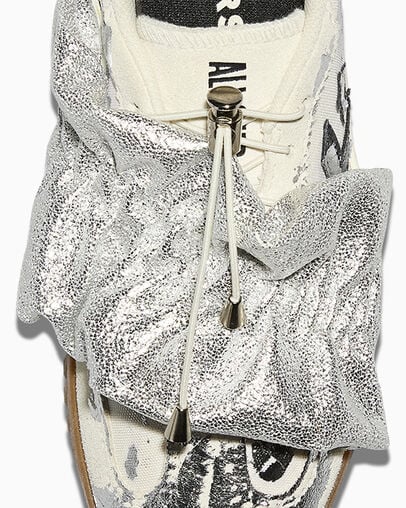 Run Star Trainer Limited Edition Silver Ruffle Metal Silver Ruffle, Detail Angle View