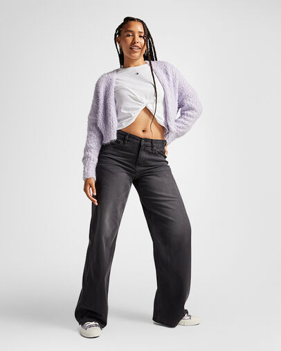 Chuck Taylor All Star Glitter Gunmetal/Egret/Egret, On Foot Shot 1