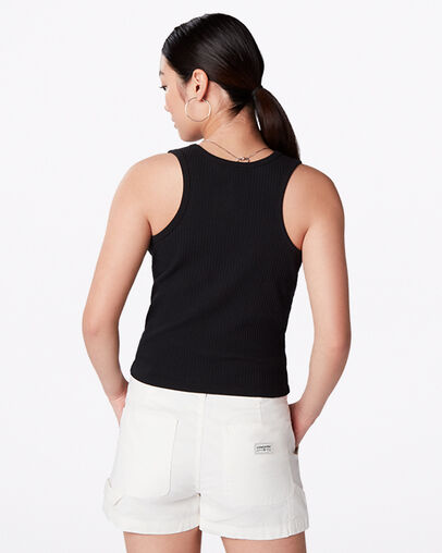 Scoop Neck Tank Nero Converse, Back View