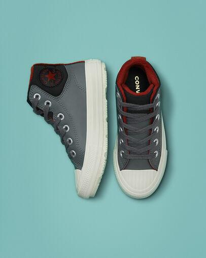 Chuck Taylor All Star Berkshire Boot Counter Climate Iron Grey/Zwart/Rugged Orange, Top and Side View