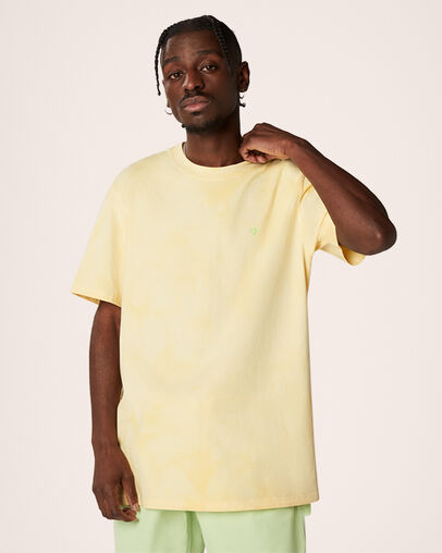 Marble Crew Neck Short Sleeve T-Shirt Gold Dart, Front View