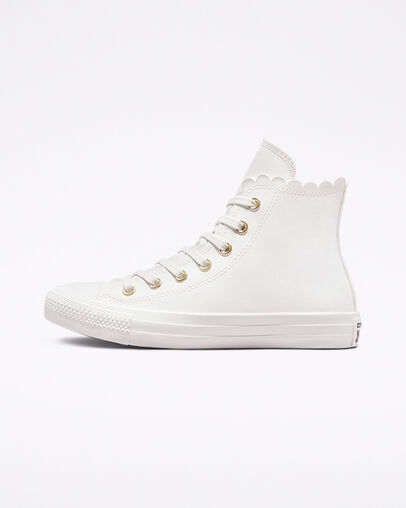 Chuck Taylor All Star Mono White Blanc vintage/Aigrette/Or, Inner Side View