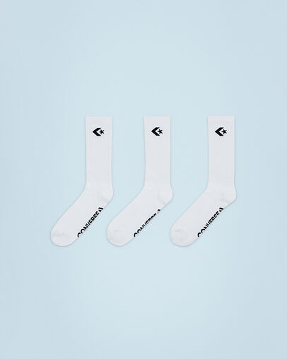 Classic Star Chevron Crew Socks 3-Pack Wei&szlig;, Front View