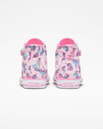 Chuck Taylor All Star Easy-On Unicorns Pink Foam/Pink/University Blue, Heel View