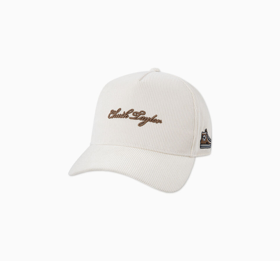 Corduroy Chuck Strapback Hat Egret