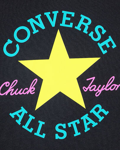 Chuck Taylor Patch T-Shirt Black/Neon Mantis Green, Full Body View