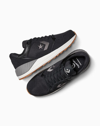 Converse Wave Trainer Low-Top Shoe Suede In Black, Size 10 - A13327C