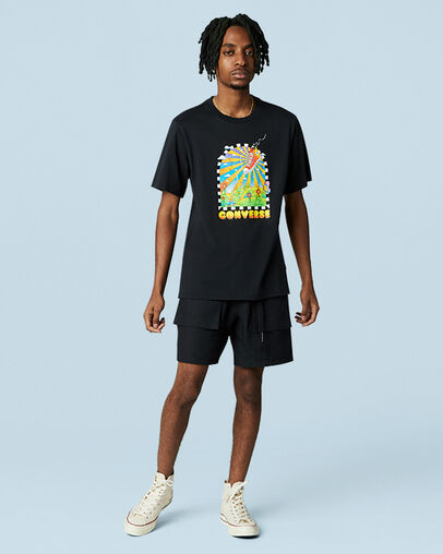 New Heights Graphic T-Shirt Converse Black, Full Body View