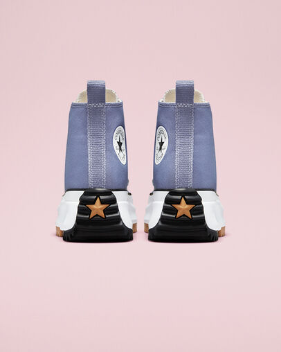 Run Star Hike Platform in den Farben der Saison Slate Lilac/Schwarz/Wei&szlig;, Heel View