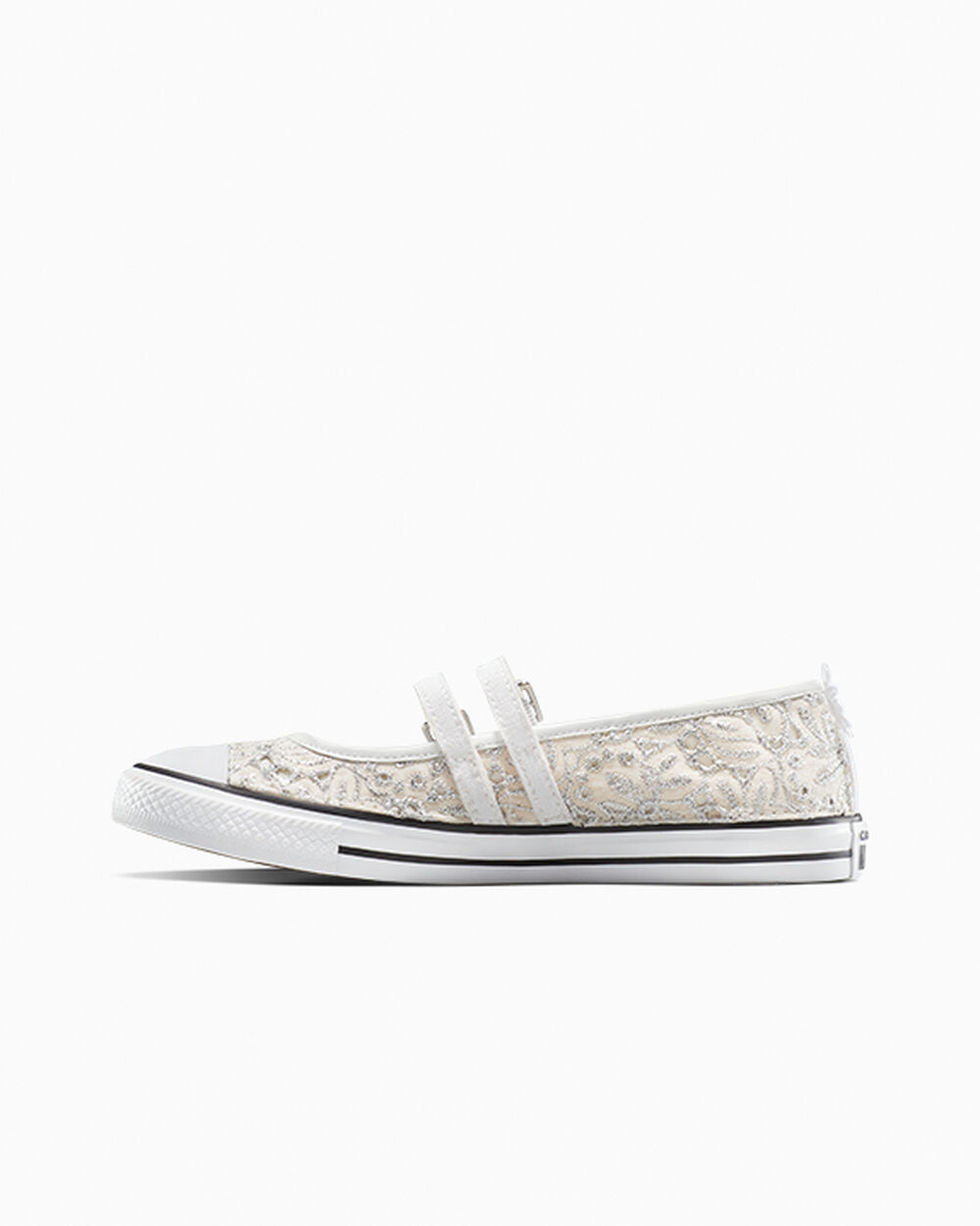 Converse  sneaker Silver Flowers