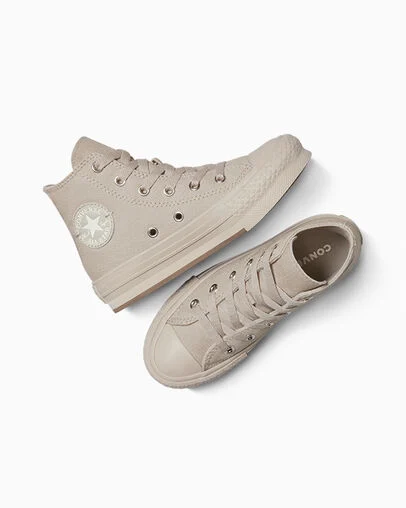 Chuck Taylor All Star EVA Lift Monochrome Platform Papyrus/Papyrus/Papyrus, Angled View