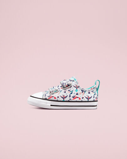 Chuck Taylor All Star Easy-On Bright Hummingbirds Blanco/Agua clara, Inner Side View