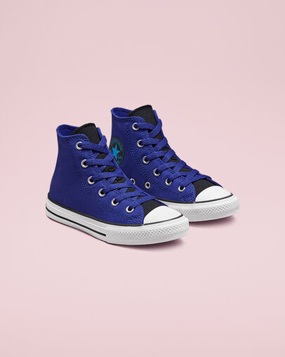Chuck Taylor All Star Reflective Concord/Kinetic Blue/Black, Angled View