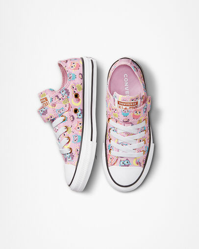 Chuck Taylor All Star Easy-On Owls Lt Arctic Pink/Soft Sunshine, Top and Side View