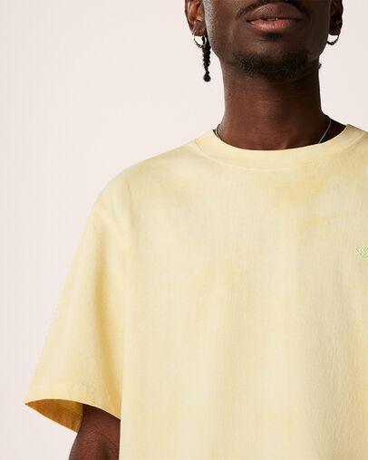 Marble Crew Neck Short Sleeve T-Shirt Gold Dart, Detail View