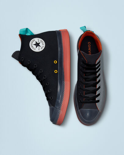 Chuck Taylor All Star CX Color Pop Black/Ash Stone/Storm Wind, Top and Side View