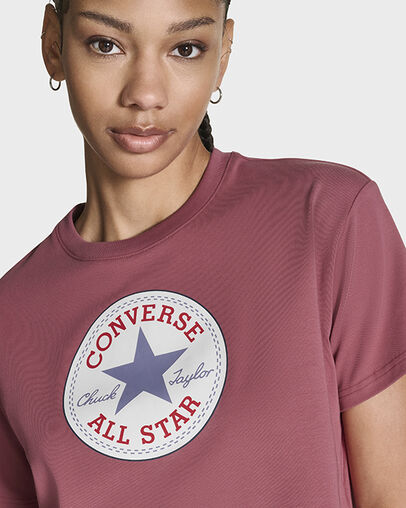 Chuck Taylor All Star Patch Cropped T-Shirt Royal Flushed, Detail View