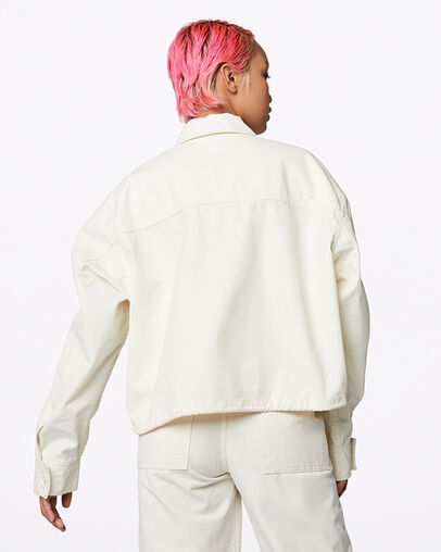 Pocket Utility Jacket Egret, Back View