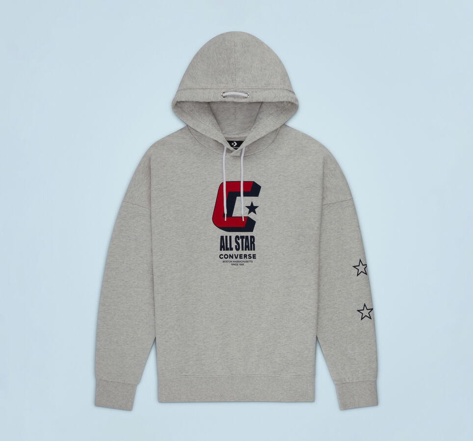 Basketball Pullover Hoodie Light Melange