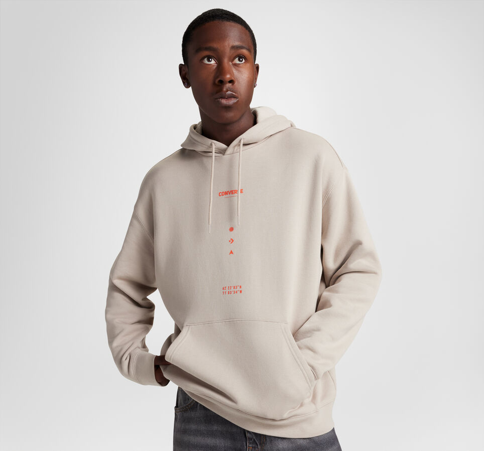 Premium Coordinates Loose Hoodie Brun papyrus