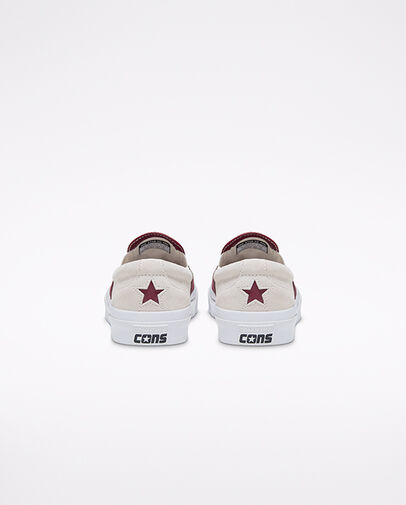 CONS One Star CC Slip Pro Team Redegret/Team Red, Heel View