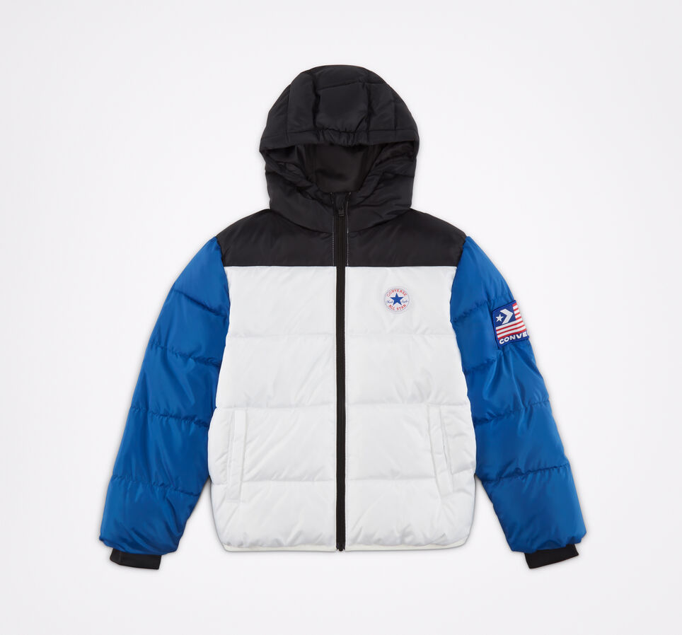 Converse Puffer-Design im College-Look Black