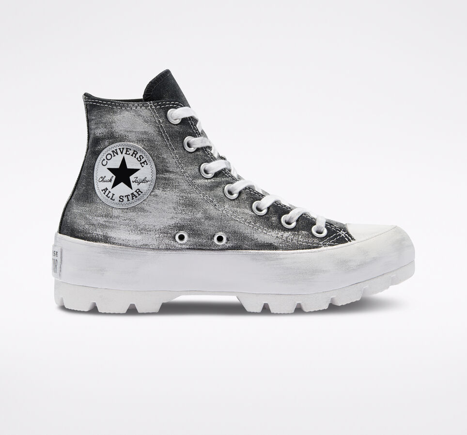 Chuck Taylor All Star Lugged LTD &Eacute;claboussures noir et argent