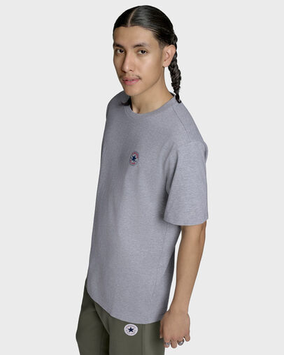 Chuck Taylor All Star Patch T-Shirt Vintage Grey Heather, Full Body View