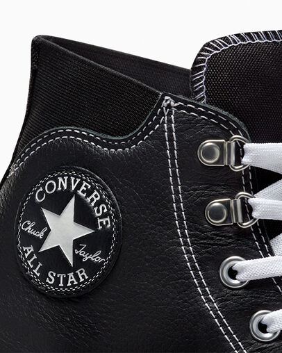 Chuck Taylor All Star City Trek Waterproof Boot Black/White/Silver, Detail Angle View