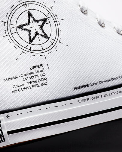Future Utility Chuck Taylor All Star White/High Risk Red, Detail Angle View