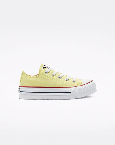 Canvas Color EVA Platform Chuck Taylor All Star Citron clair/Blanc/Noir, Outer Side View