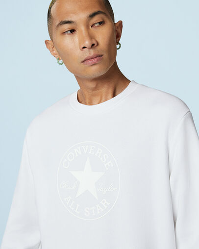 Chuck Modern Crew Sweatshirt White, Detail View
