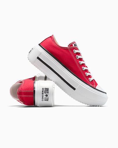 Chuck Taylor All Star Lift Double Stack Platform Canvas Red/Black/White, Detail Angle View