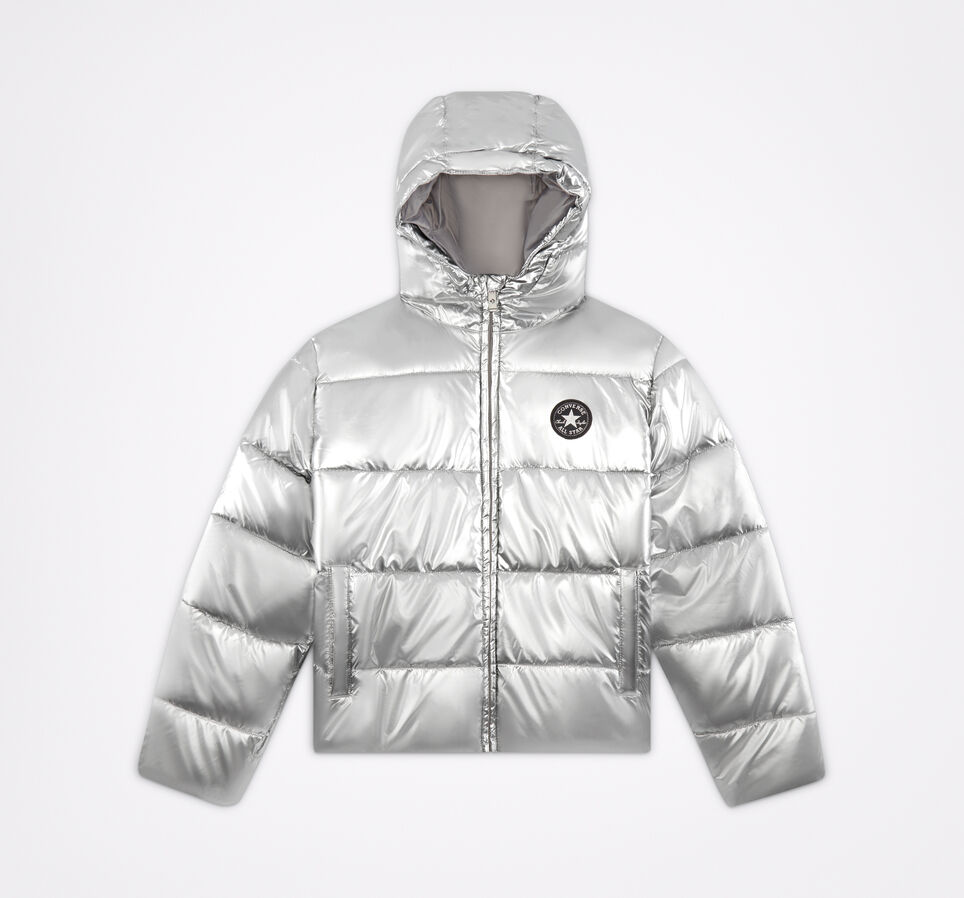 Metallic Chuck Taylor Patch Puffer Silver Metallic
