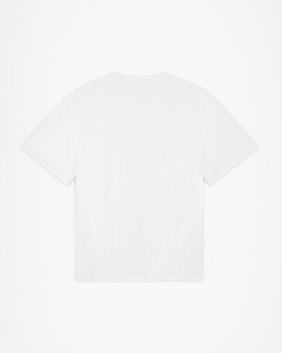 T-shirt d&eacute;contract&eacute; avec inscription Blanc, Back View