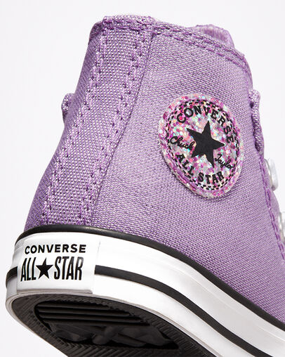 Chuck Taylor All Star 1V Undersea Glitter Pixel Purple/Pale Amethyst, Detail Angle View