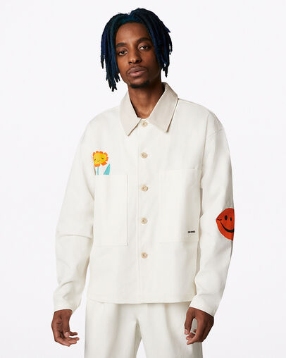 Veste l&eacute;g&egrave;re Much Love &Eacute;cru, Front View