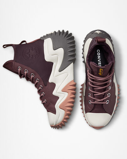 Run Star Motion CX Platform Counter Climate Black Cherry/Dark Wine/Egret, Top and Side View