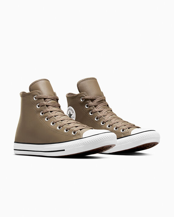 Chuck Taylor All Star Leather Classic Taupe/Dark Matter Grey/White