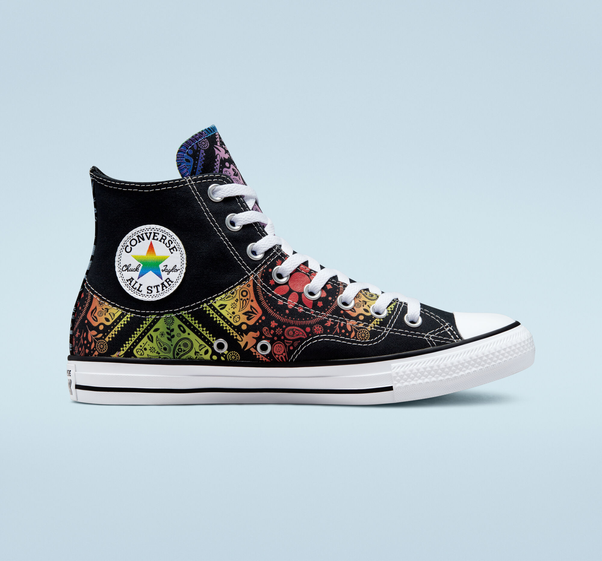 rainbow lugged converse