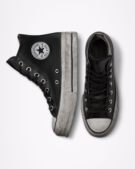 Converse Chuck Taylor All Star Lift Platform Leather Smoke | 562908C |  FOOTY.COM