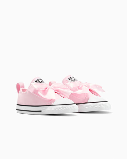 Chuck Taylor All Star Bows Easy On Pink Frosting/White/Black, Top and Side View