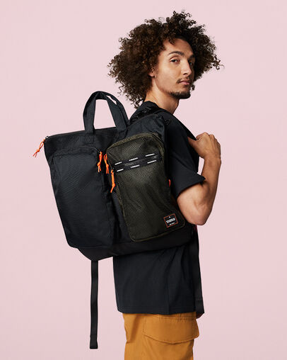 Sac pour casque Counter Climate Noir Converse/Kaki cargo/Bol, Front View